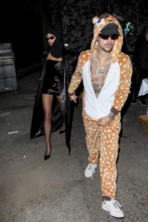 Hailey Bieber et son mari Justin Bieber se rendent à une soirée d'halloween à West Hollywood.