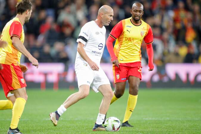 Zinedine Zidane lors du match de gala entre les Légendes et le RC Lens.