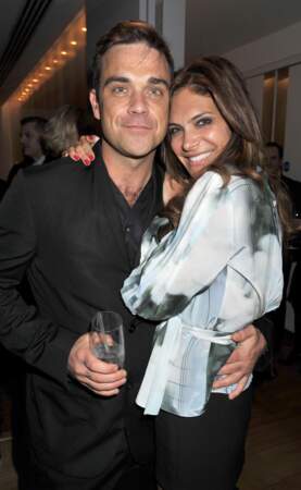 Robbie Williams et son épouse en 2011 lors d'une soirée à Oxford.