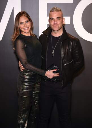 Robbie Williams et sa femme Ayda Field au défilé Tom Ford Automne/Hiver pour femme à Los Angeles, le 20 février 2015.