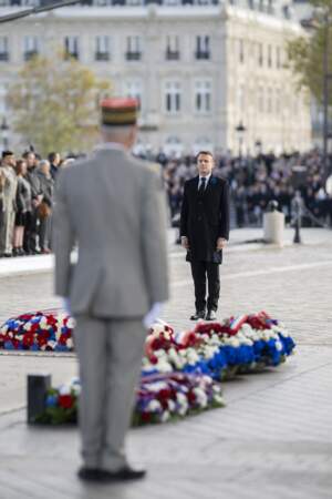 Emmanuel Macron lors de la cérémonie de commémoration de l'Armistice, le 11 novembre 2023