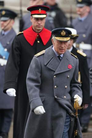 Le roi Charles III et le prince William à la cérémonie du Remembrance Sunday