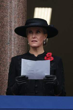 Sophie, duchesse d'Edimbourg, au balcon pour la cérémonie du Remembrance Sunday