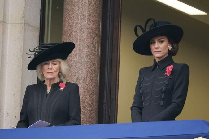 La reine Camilla et Kate Middleton au balcon pour la cérémonie du Remembrance Sunday