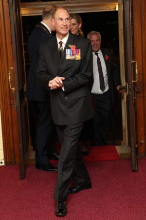 Le prince Edward, duc d'Edimbourg, au Royal British Legion Festival of Remembrance au Royal Albert Hall à Londres