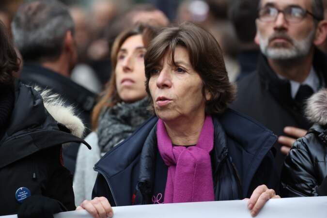 Marche pour la République et contre l'antisémitisme à Paris : Catherine Colonna.