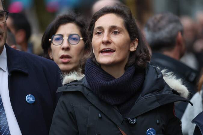 Marche pour la République et contre l'antisémitisme à Paris : Amélie Oudéa-Castéra.