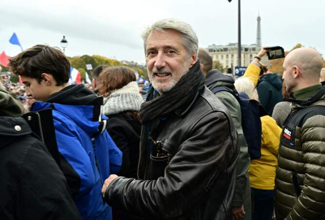 Marche pour la République et contre l'antisémitisme à Paris : Antoine De Caunes.