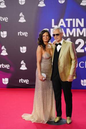 Andrea Bocelli et Veronica Berti lors de la 24e édition des Latin GRAMMY Awards.