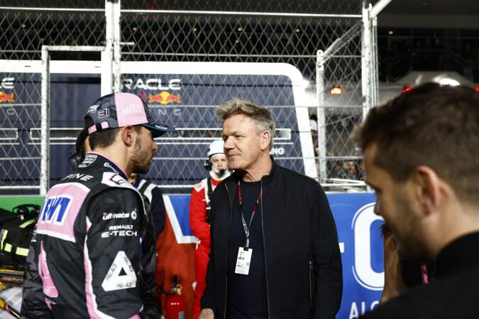 Grand Prix de F1 à Las Vegas : Esteban Ocon et Gordon Ramsay.