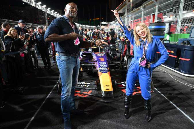 Grand Prix de F1 à Las Vegas : Terry Crews et Kylie Minogue.