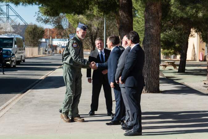 Le 22 novembre 2023, le roi Felipe VI d'Espagne visite le "Programme de leadership tactique" à la base aérienne de Los Llanos à Albacete