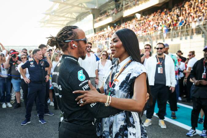 Le Grand Prix d'Abou Dabi : Lewis Hamilton et Naomi Campbell.