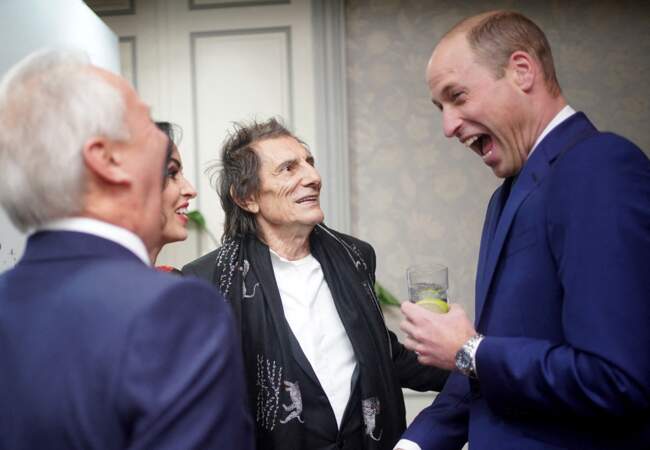 Le Prince William avec Sally et Ronnie Wood aux Tusk Conservation Awards.