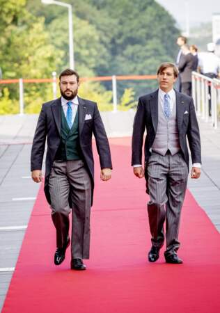 Le prince Sébastien de Luxembourg et le prince Louis de Luxembourg à la fête nationale du pays en juin 2023.