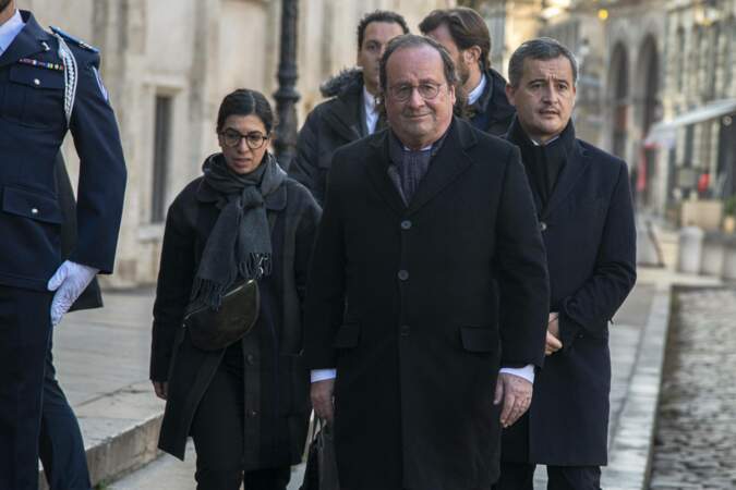 François Hollande aux obsèques de Gérard Collomb