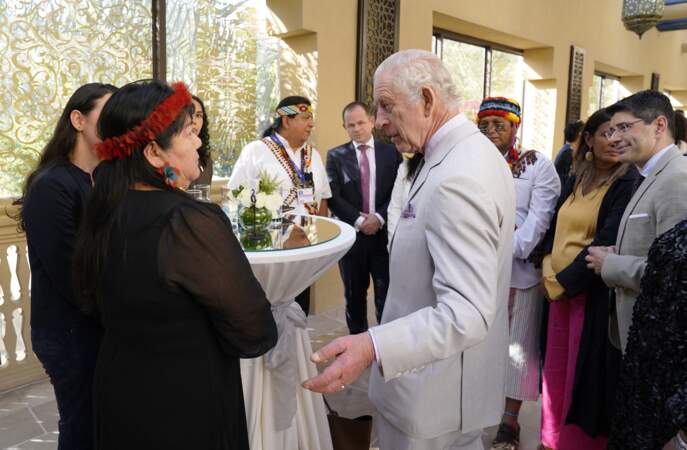 Le roi Charles III d'Angleterre, à la réception Commonwealth et Nature dans un hôtel à Dubaï, en marge de la Cop28, le 30 novembre 2023.