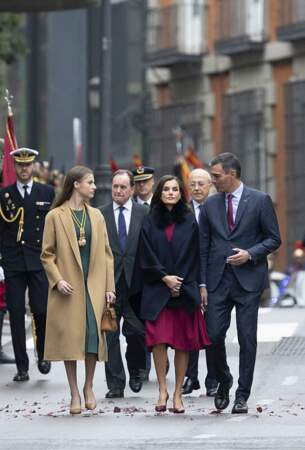 Ouverture de la nouvelle législature parlementaire à Madrid : le roi Felipe VI, la reine Letizia d’Espagne et la princesse Leonor.