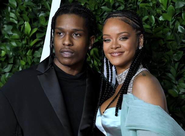 Rihanna et ASAP Rocky lors des Fashion Awards à Londres en 2019