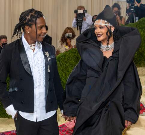 Rihanna et ASAP Rocky lors du Met Gala 2021