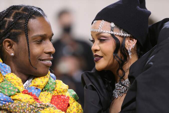 Rihanna et Asap Rocky lors de la soirée d'ouverture d'In America: A Lexicon of Fashion à New York en 2021