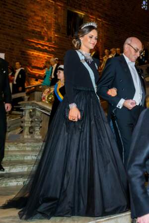 Dîner des prix Nobel à Stockholm : la princesse Sofia de Suède.