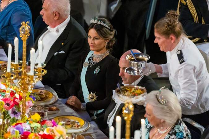 Dîner des prix Nobel à Stockholm : la princesse Sofia de Suède.