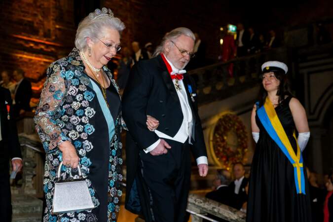Dîner des prix Nobel à Stockholm : la princesse Christina de Suède.