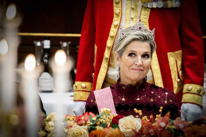 Banquet d'État : la reine Maxima.