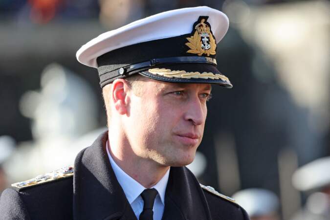 Le prince William de Galles lors de sa visite au Lord High Admiral au Britannia Royal Naval College à Dartmouth