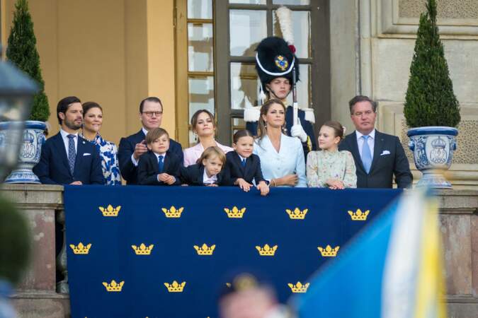 La famille royale de Suède pour la célébration du jubilé du roi Carl XVI Gustav de Suède