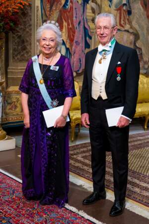 La princesse Christina de Suède et Tord Magnusson lors du traditionnel dîner des prix Nobel à Stockholm