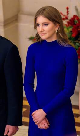 Réception de Noël : la princesse Elisabeth de Belgique.