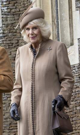Camilla Parker Bowles, reine consort d'Angleterre à Sandringham.