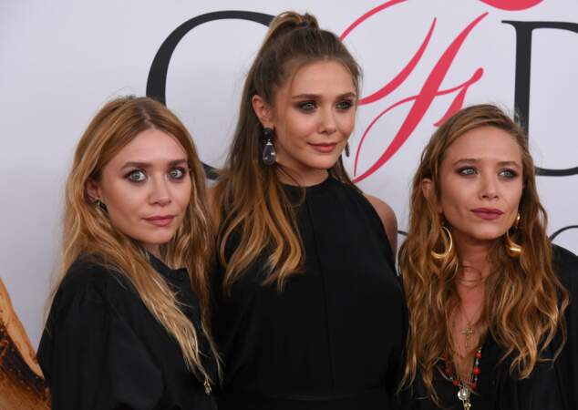 Mary-Kate Olsen, Elizabeth Olsen et Ashley Olsen à New York en 2016.