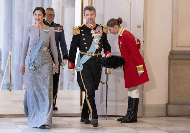 Le Prince héritier Frederik et la Princesse héritière Mary arrivent à la levée du Nouvel An pour la diplomatie au Palais de Christiansborg, Copenhague, mardi 3 janvier 2023.