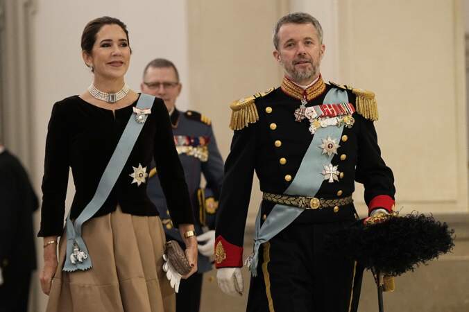 Le prince Frederik et la princesse Mary lors de la réception du Nouvel An au palais de Copenhague