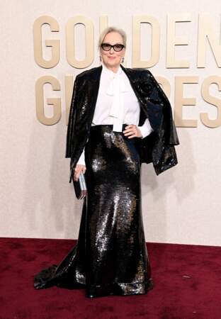 Meryl Streep en custom Valentino aux Golden Globes 2024