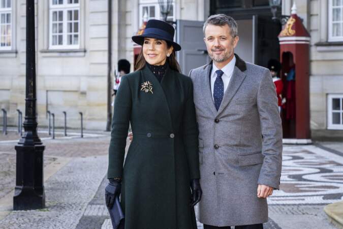 Le lundi 6 novembre 2023, Frederik et Mary de Danemark accueillent  le couple royal espagnol au palais d'Amalienborg