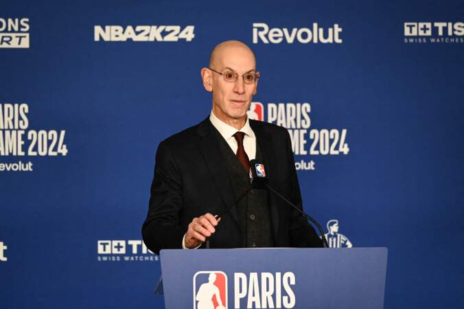Adam Silver lors du NBA Paris Games 2024