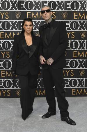 75e cérémonie des Emmy Awards, le 15 janvier 2024 au au Peacock Theater de Los Angeles : Kourtney Kardashian et Travis Barker