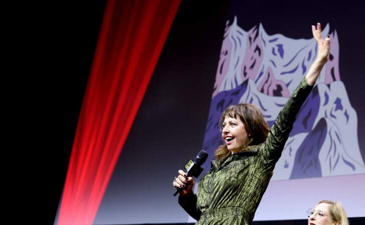 Cérémonie d'ouverture du 27e Festival International du Film de Comédie de l'Alpe d'Huez : la présidente, Valérie Bonneton.