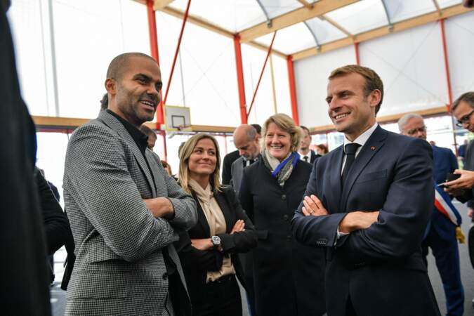 En 2021, Emmanuel Macron et Tony Parker visitent la halle sportive dans le cadre de son déplacement consacré aux Jeux Olympiques et Paralympiques de Paris 2024 à Tremblay-en-France.