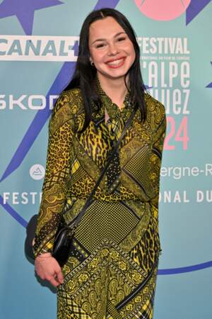 Elise CM à l'avant-première du film Heureux Gagnants lors du 27e Festival du film de l'Alpe d'Huez.