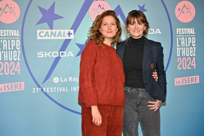 Julia Piaton, Melanie Auffret à l'avant-première du film Heureux Gagnants lors du 27e Festival du film de l'Alpe d'Huez.