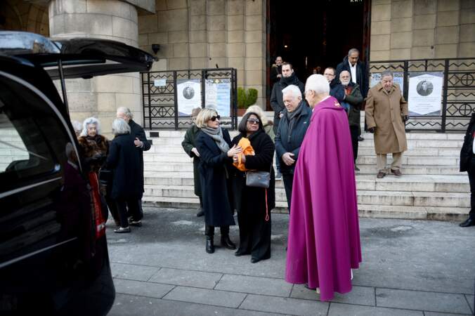 Obsèques de Laurence Badie à l'église Saint-Pierre-de-Chaillot, à Paris, ce 19 janvier 2024. 