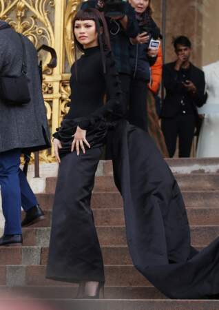 Défilé Schiaparelli Haute Couture Printemps/Été 2024 à la Fashion Week de Paris : Zendaya.