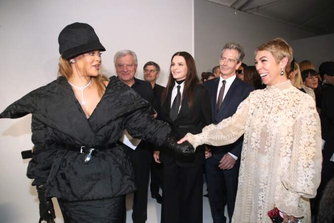 Rihanna, Sidney Toledano, Juliette Binoche, Ben Mendelsohn et Mathilde Favier au défilé Dior.