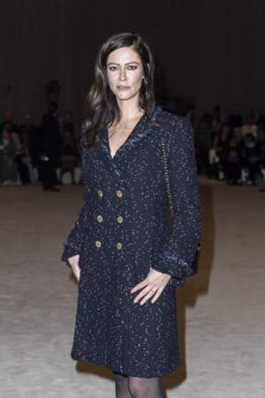 L'actrice française Anna Mouglalis a assisté au défilé de mode Haute-Couture automne-hiver 2024/2025 Chanel au Grand Palais Ephémère à Paris, ce 23 janvier 2024. 