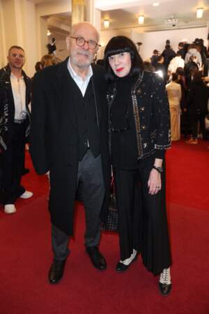 Chantal Thomass et son mari Michel Fabian lors du défilé Stéphane Rolland Haute Couture Printemps/Été 2024